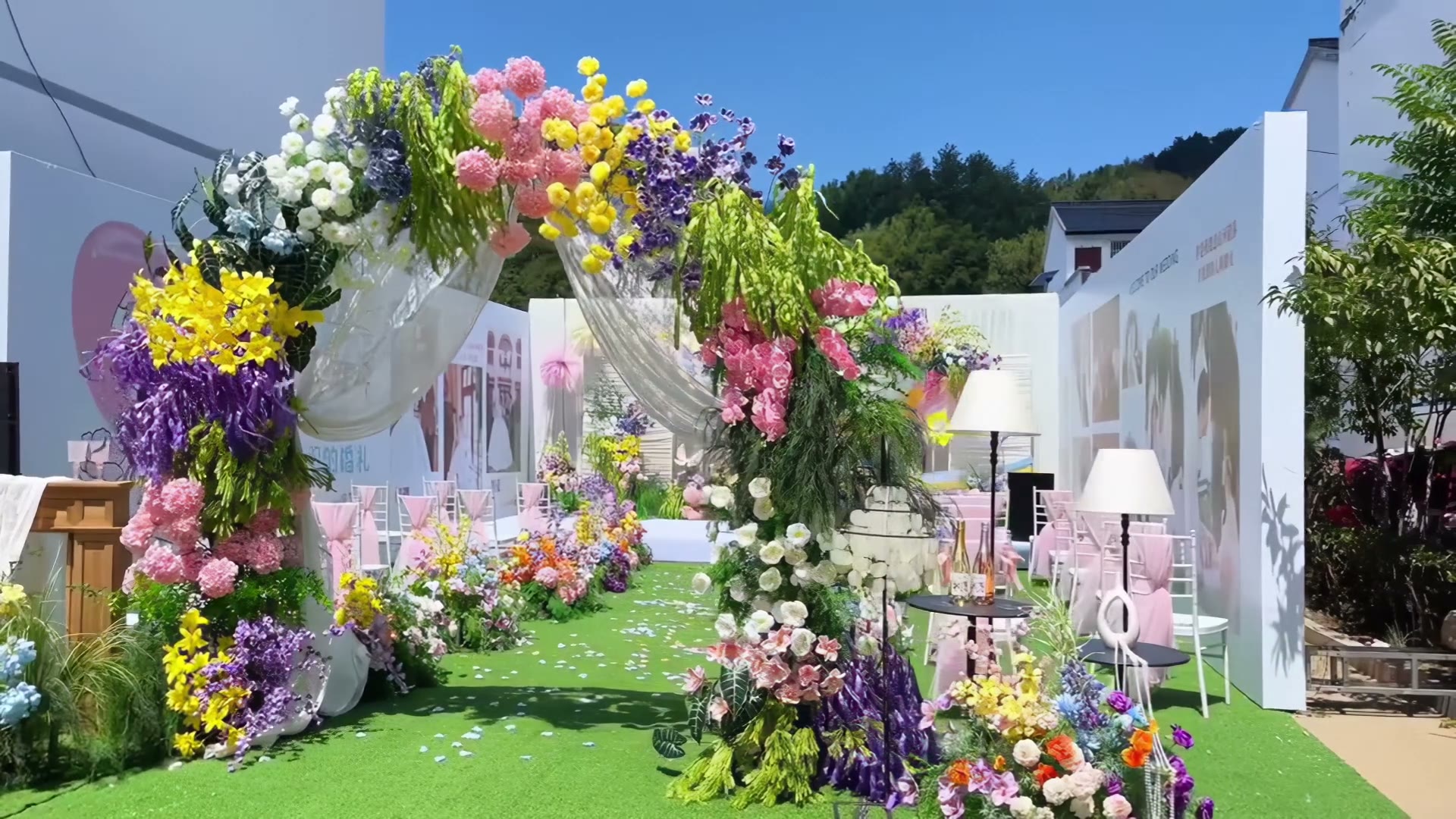 多巴胺雪纺纱花园风婚礼