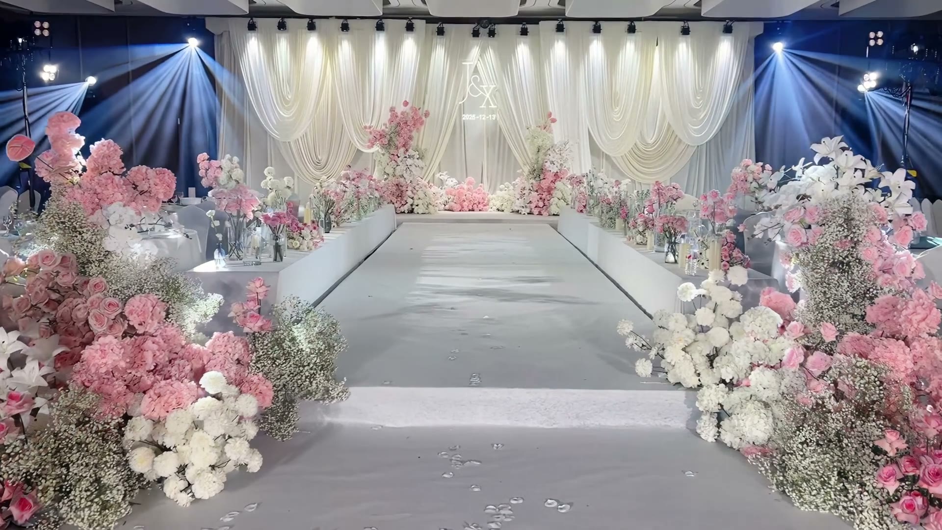 粉香槟韩系宴会风婚礼