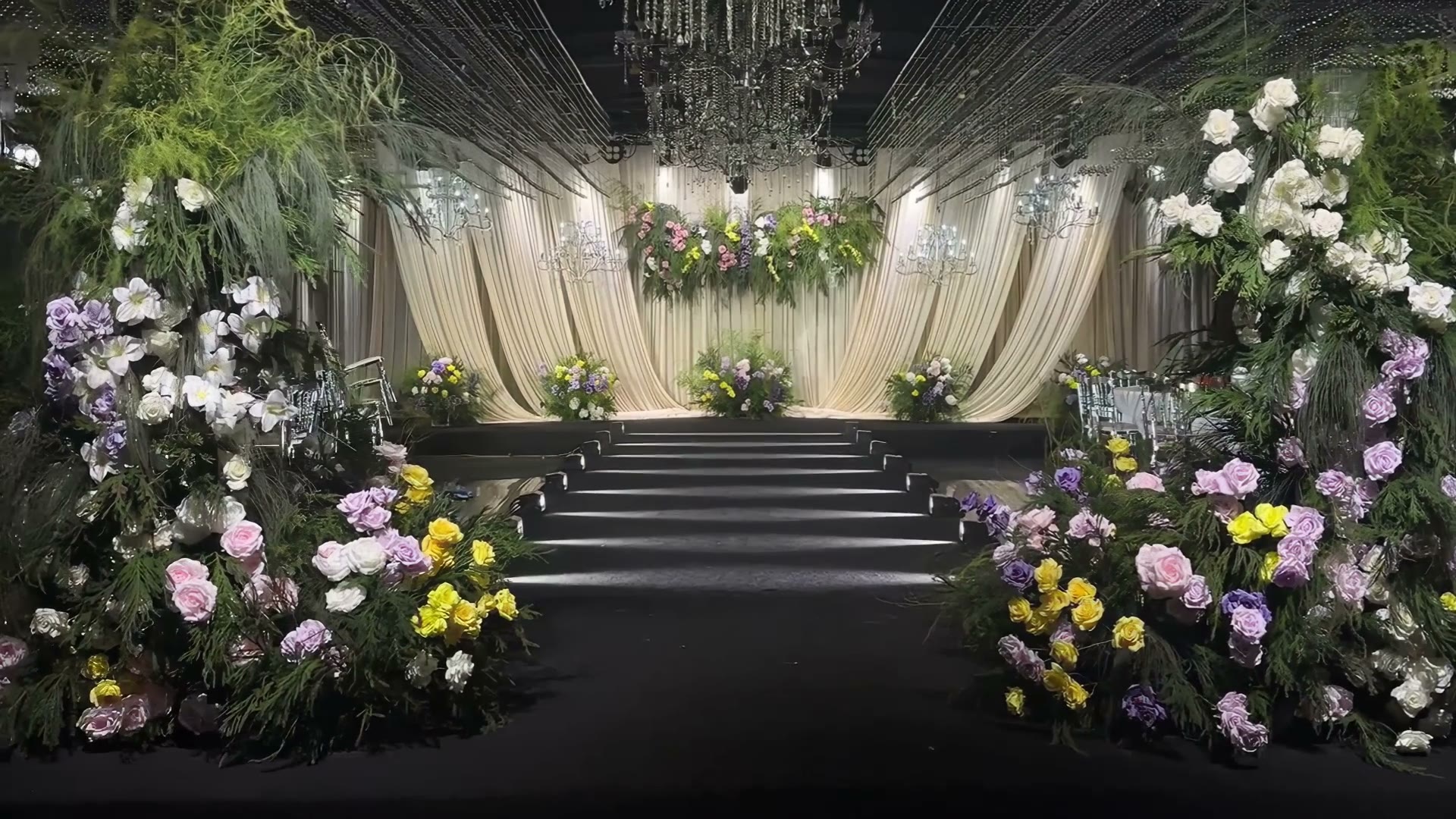 韩式野生自然系香槟色布幔婚礼