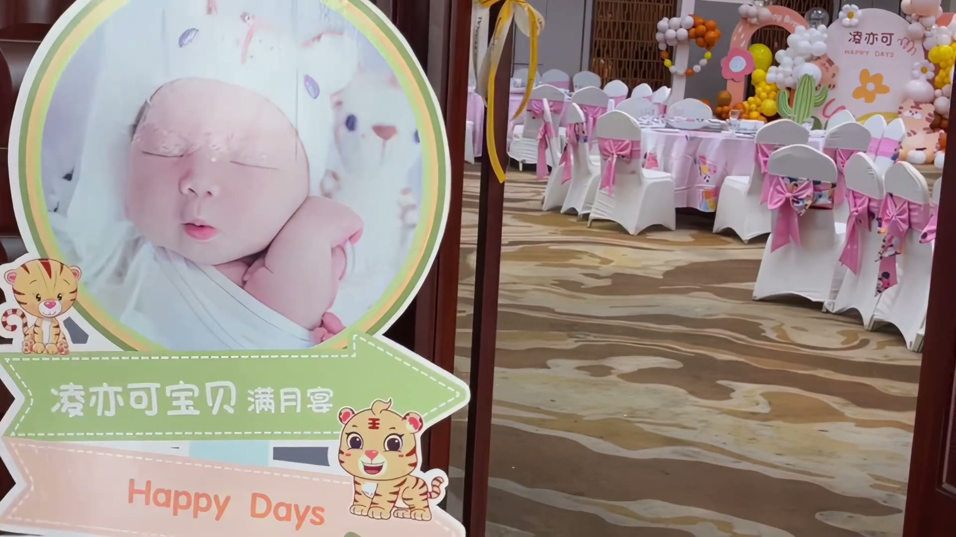 橙白小老虎满月宴