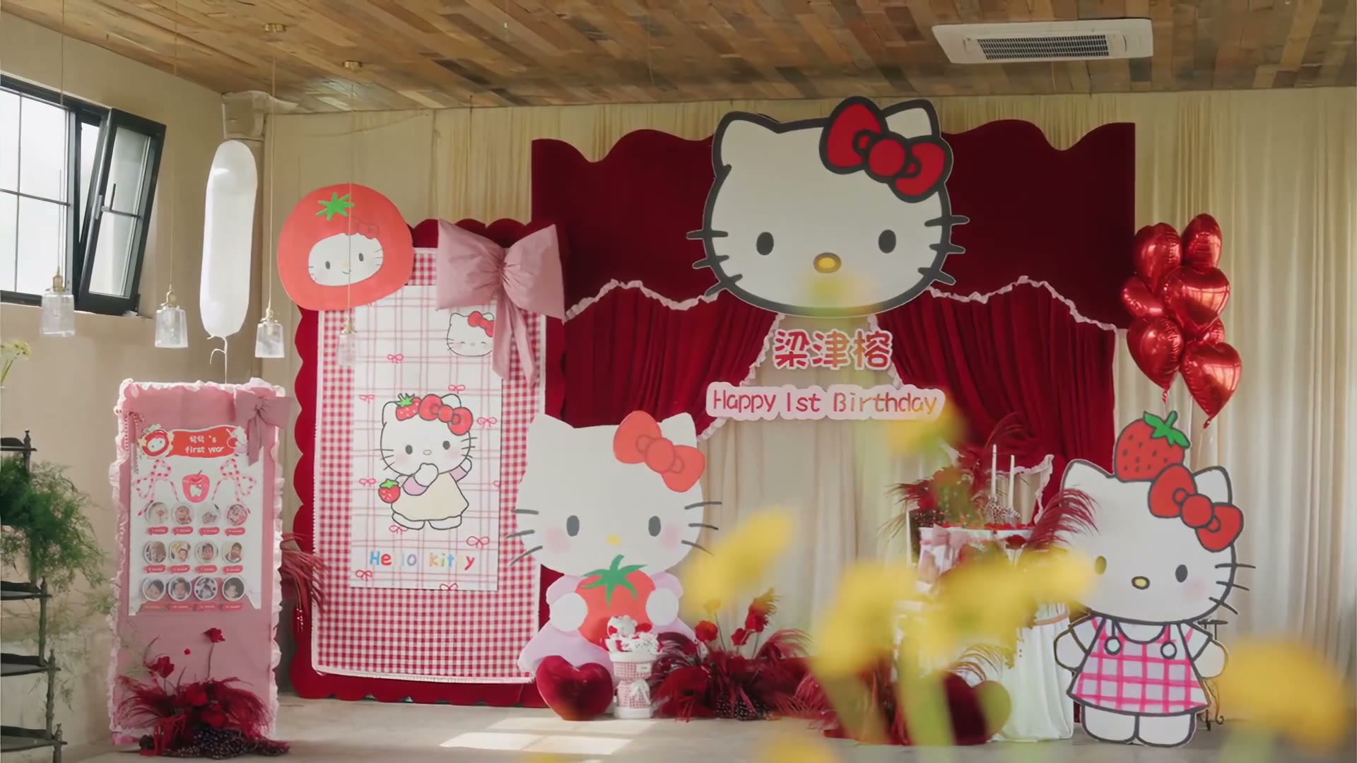 miu系hellokitty主题周岁宴