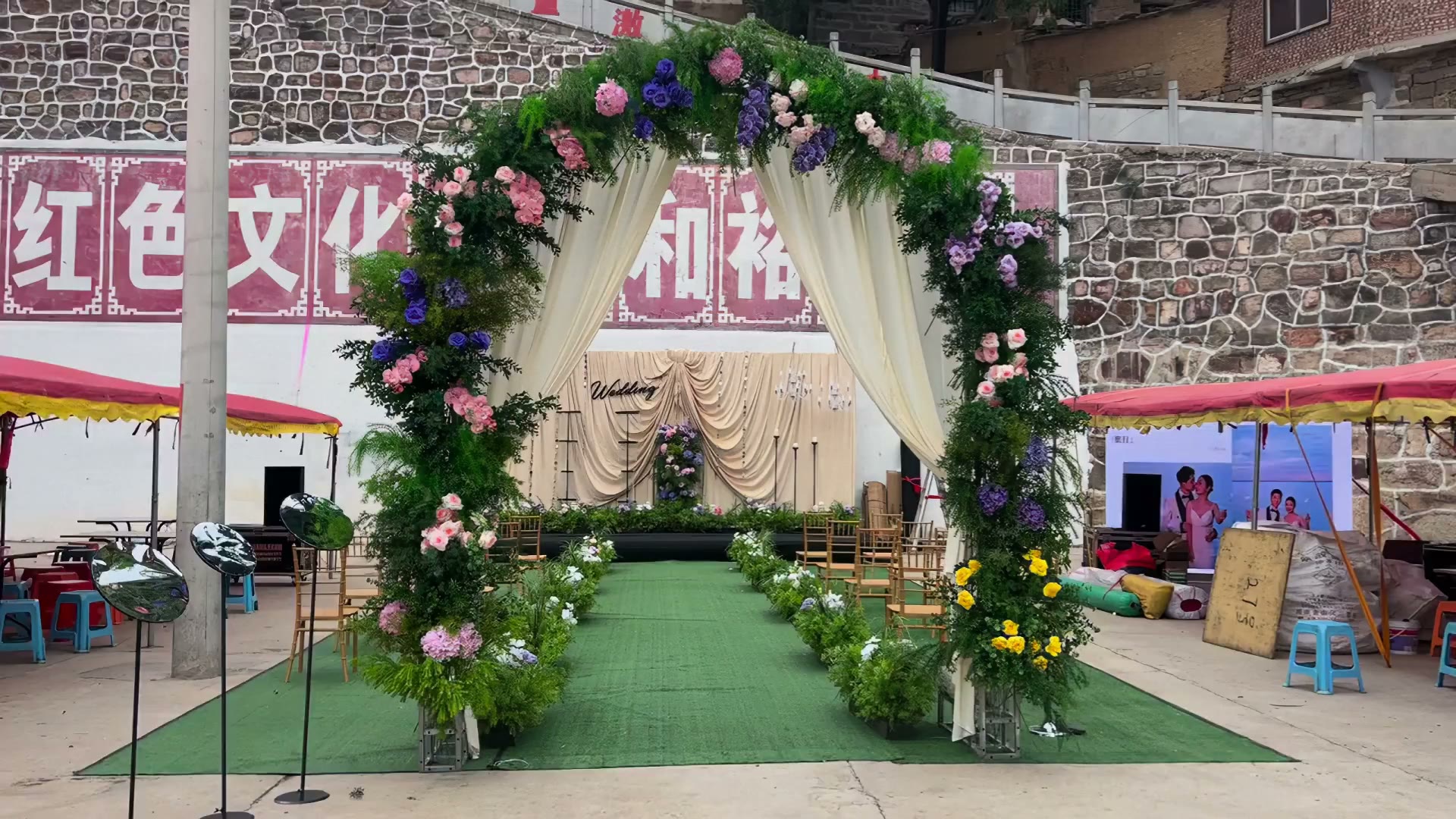 香槟色自然系韩式庭院婚礼