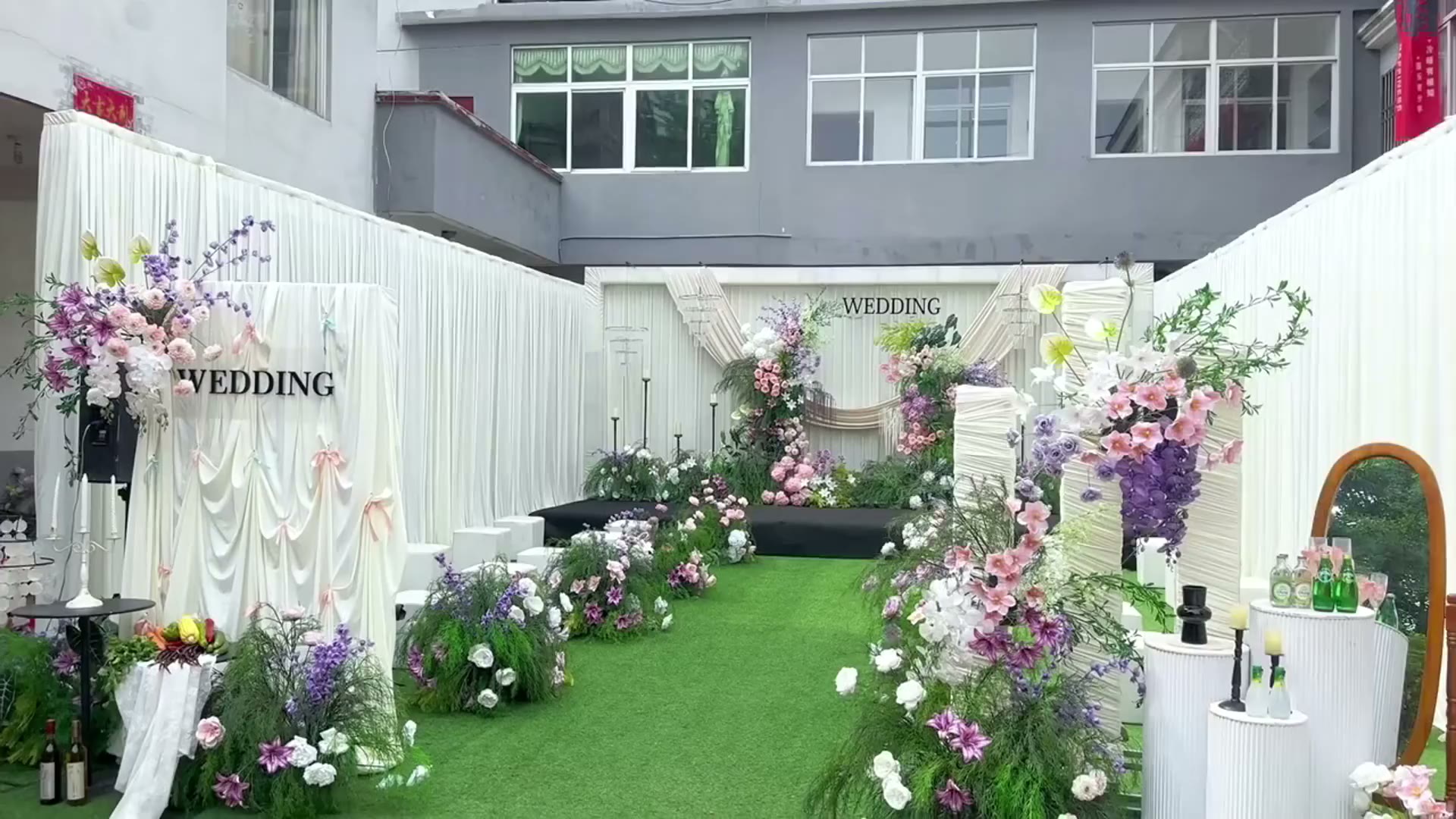 香槟白韩式自然风庭院婚礼