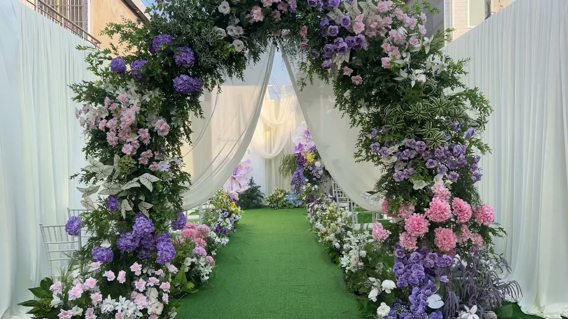 庭院小众布幔梦幻婚礼