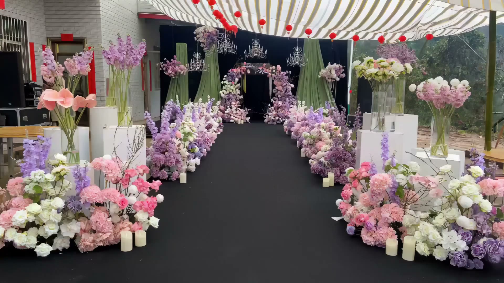 小众布幔绿色婚礼