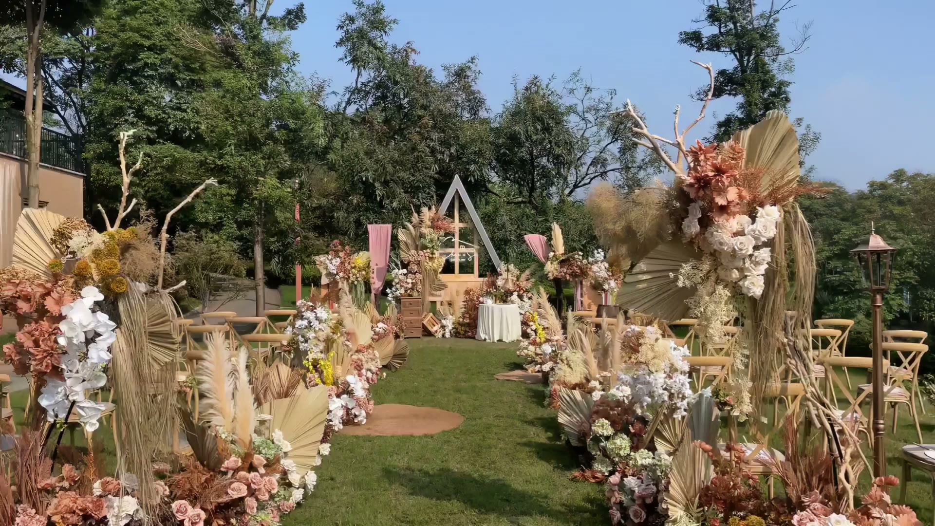 复古户外秋色系咖色婚礼