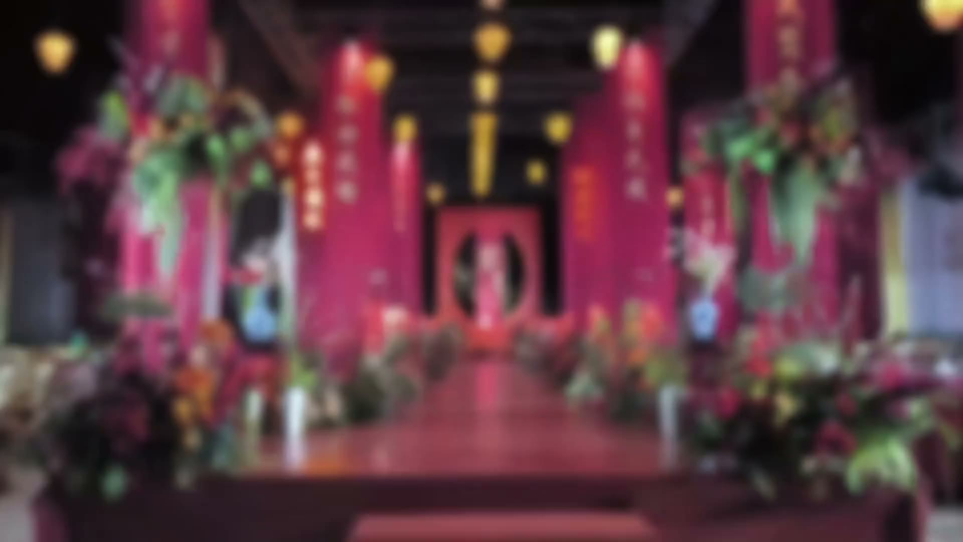 新款红色系室内新中式婚礼