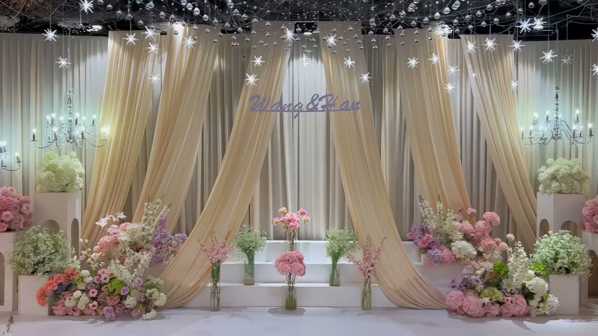 香槟粉温柔系韩式婚礼