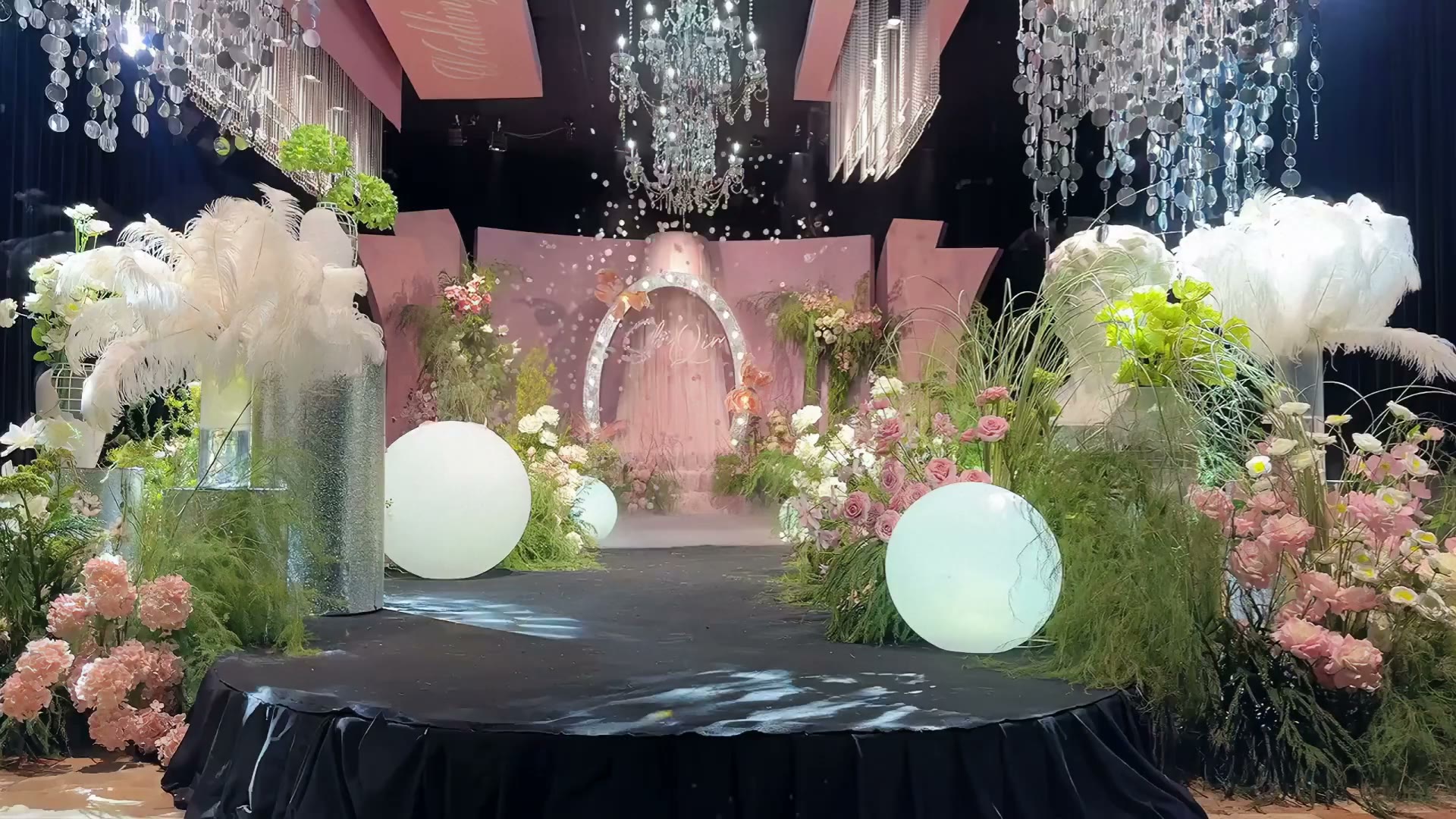 粉色系韩式自然系婚礼