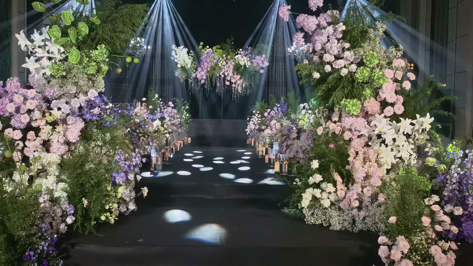 粉紫色韩式水晶婚礼
