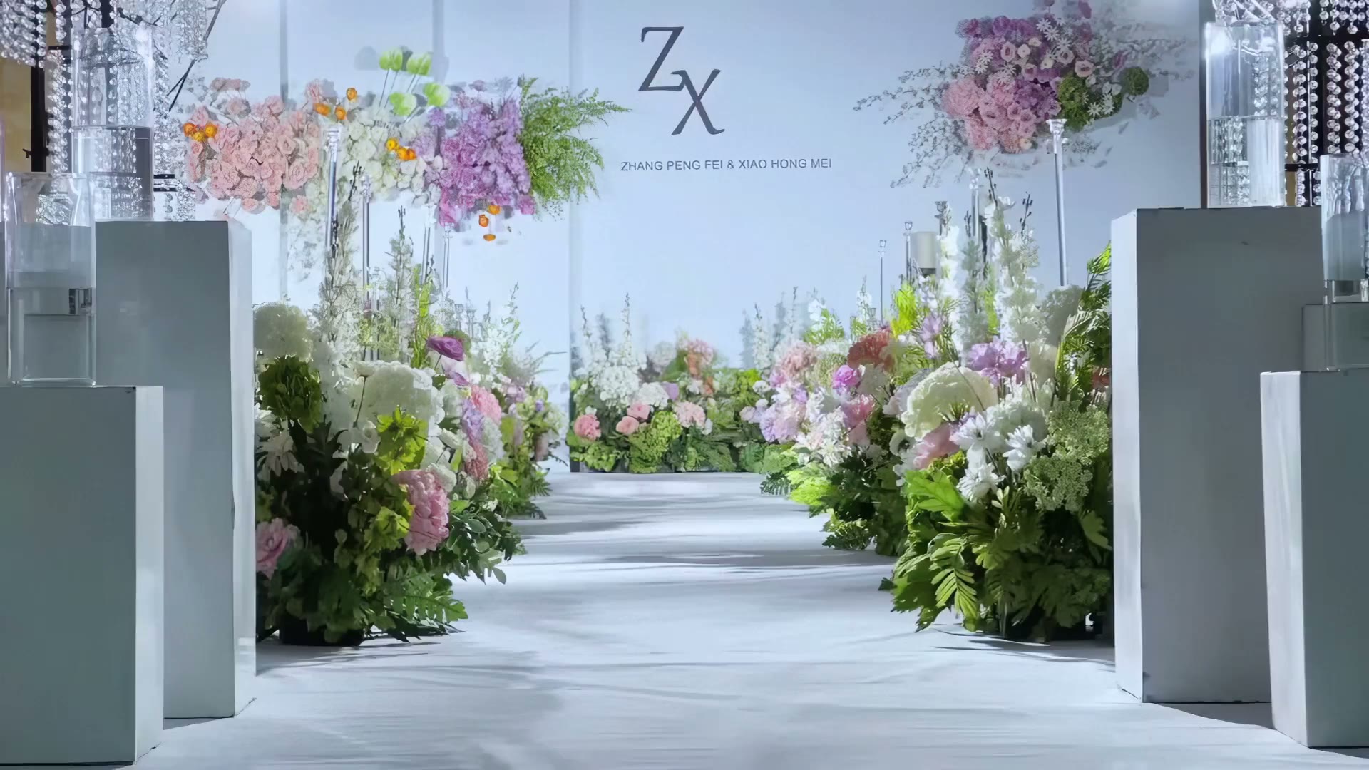白粉色韩式简约清新婚礼