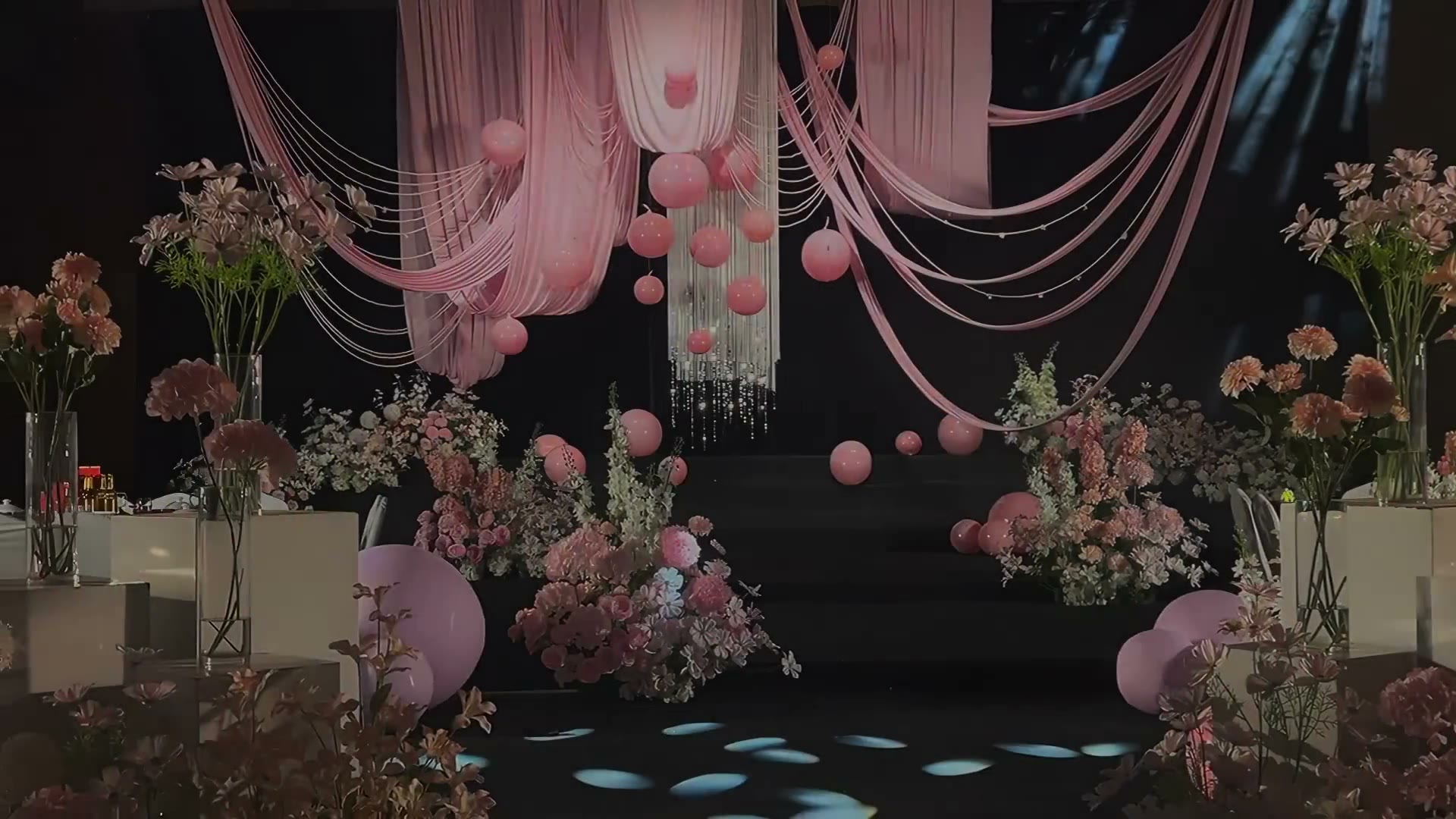 白粉色亮片韩式婚礼